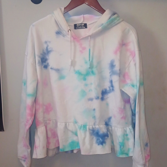 JOLIE & JOY Tops - Jolie & Joy Tie Dye Hoodie - Size XL (definitely could fit M+L) - LIKE NEW